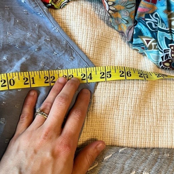 Shein Curve Plus Sz 1XL Blue Gray Swiss Dot Sleeveless Ruffle Dress - Picture 5 of 10